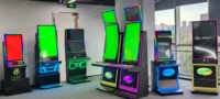 Écran tactile LCD idéal disponible à double écran écran tactile de 23.8 pouces debout en métal machine de jeu d'arcade en ligne