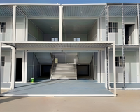 Maison conteneur mobile auto-pliable de 20/40 pieds, deux chambres, un salon, maison préfabriquée pliable