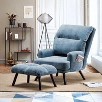 Fauteuil de salon inclinable en velours, confortable et moderne, style minimaliste, en bois, vente en gros d'usine
