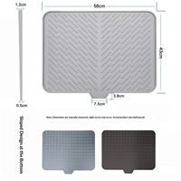 ARMADA Tapis de drainage carré en silicone résistant à la chaleur et antidérapant, design incliné, drainage automatique pour cuisine, salle de bain, maison