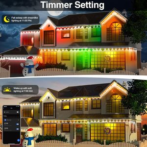 Đèn Giáng Sinh vĩnh cửu IP68 điều khiển thông minh <span class=keywords><strong>Wifi</strong></span>, đèn LED ngoài trời cho nhà, đèn trang trí ngoài trời vĩnh cửu - Product Image 4