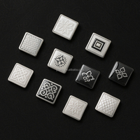 Logo d'usine motif personnalisé 12mm carré rond en alliage de Zinc métal presse boutons pression pour vêtements de chemise Abaya Thobe