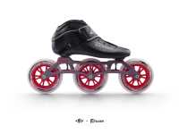 Patins à roulettes en ligne réglables en fibre de carbone, légers, confortables, professionnels, à rebond élevé, 85A PU, 3 roues, pour l'extérieur