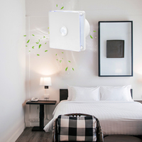 Ventilateur d'extraction d'air électrique intelligent certifié CE blanc/noir pour salle de bain et fumoir avec support OEM