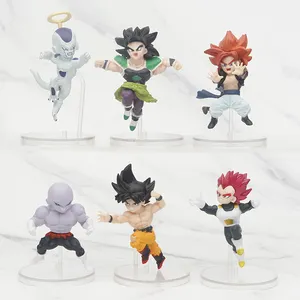 8Cm 6 Buah/Set Action Figure Anime DBZ Son Goku Vegeta Broly Jiren Frieza Patung PVC Model Mainan untuk Hadiah