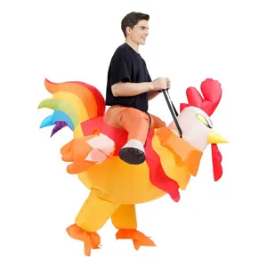 Thanksgiving Day Inflatable Costume Turkey Holiday Party Giant Inflatable Costume Adult Half Suit Cosplay Blow Up Suit