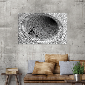 <b>Abstract</b> Optical Illusion Art Deco Panel <b>Printed</b> <b>Canvas</b> Art Modern Hanging Wall Decor Wrapped <b>Canvas</b> - Product Image 3
