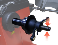 Equilibrador de rueda de freno automático para servicio de neumáticos con medición de sonar y función de indicador de línea láser