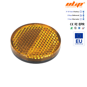 Réflecteur rond jaune KuKirin A1 pour trottinette électrique Kukirin A1, autocollants réfléchissants de sécurité, accessoires de vélo - Product Image 1