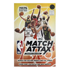 Carte de collection <span class=keywords><strong>NBA</strong></span> Matchattax <span class=keywords><strong>Star</strong></span> Card 2025 – Super Energy Pack – Carte PVC rare à imprimer en feuille d'or – Édition de Noël portable - Product Image 1