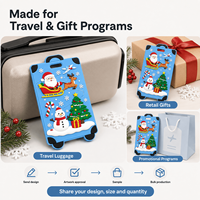 Etiqueta de Equipaje de PVC Suave 2D 3D Navideña al por Mayor, Etiqueta de Viaje de Goma con Logotipo Personalizado en Relieve, OEM ODM para Promoción de Marca B2B