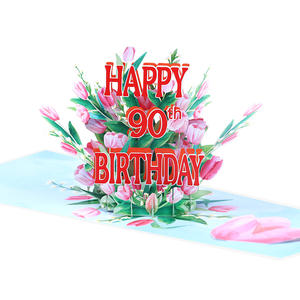 NOUVEAU Carte 3D de joyeux <span class=keywords><strong>anniversaire</strong></span> en papier avec Pop up Fruit Cake Sharp et Wishes Card Emballé avec enveloppe Emballage Prêt pour l'expédition - Product Image 2