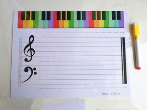 Pizarra Blanca de Borrado en Seco con Diseño de Teclado de Piano para Práctica Musical, Material Educativo, Adhesivos para Notas Musicales, Venta al Por Mayor - Product Image 6