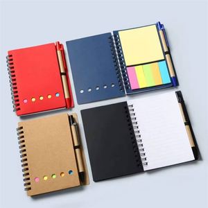 Promotion Custom Cheap Bulk Blank Kraft Notebook <b>Book</b> with Pen and Sticky <b>Notes</b> - Product Image 2