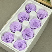 Boîte Cadeau Carrée de Fleurs Éternelles – Têtes de Roses Immortelles Séchées et Préservées pour la Saint-Valentin et les Remises de Diplômes