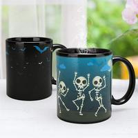 2023 chaleur Halloween tasse à langer en céramique couleur changeante squelette tasse magique tasse à café tasse à thé parfait nouveauté cadeau