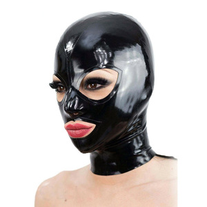 BANSEY Masque intégral en latex naturel, extensible, pour privation sensorielle, du XS au XXL, respirant, accessoire de tête fétichiste - Product Image 6