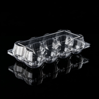 Conteneur transparent en PET pour pommes avec couvercle articulé à compartiments moulés pour 8 pommes fraîches, emballage jetable de qualité alimentaire, vente en gros et au détail