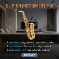 Système de microphone sans fil à condensateur cardioïde de haute qualité XTUGA NP01, XLR, réduction du bruit, plastique ABS, saxophone, violon