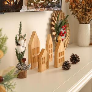 Vallas de Madera para Árboles de Navidad, Valla de Madera Gruesa para Decoración de Árboles de Navidad, Barrera de Madera para Puerta, Decoración para Fiestas en Casa - Product Image 2