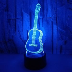 吉他3D发光二极管灯7变色USB 3d发光二极管灯婴儿睡眠小夜灯儿童节日礼物 - Product Image 4