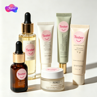 Étiquettes adhésives en vinyle pour cosmétiques avec logo personnalisé, autocollants d'emballage imperméables pour forme circulaire