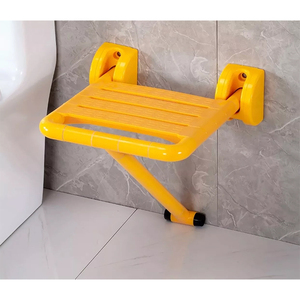 Modern Orange Foldable Bathroom Chair Cheap Plastic Wall Mounted <b>Shower</b> Stool Seat on Sale Accessory for <b>Shower</b> <b>Room</b> - Product Image 2