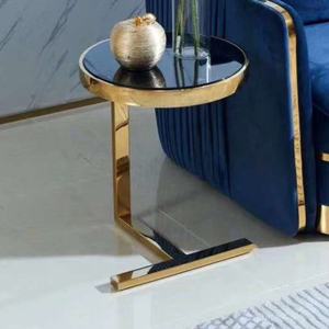 Mesa <span class=keywords><strong>de</strong></span> esquina para sala <span class=keywords><strong>de</strong></span> estar, Base <span class=keywords><strong>de</strong></span> acero inoxidable, mármol, vidrio templado, gran oferta - Product Image 5