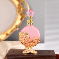 Botol parfum hati logam paten Hari Valentine Pernikahan 15ml botol parfum minyak esensial dekorasi kosmetik Attar hadiah botol 15321