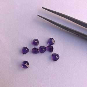 Piedras Preciosas Sueltas de Amatista Africana Natural de 5 mm, Corte Corazón, Certificadas por IGI, Mayorista de Fábrica, Mejor Precio en Línea - Product Image 1