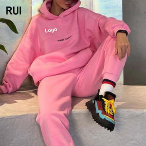 RUIQUWIN - Conjunto Deportivo de 2 Piezas para Mujer, Sudadera con Capucha y Pantalones Deportivos, Estilo Informal y Holgado para Primavera y Otoño - Product Image 1