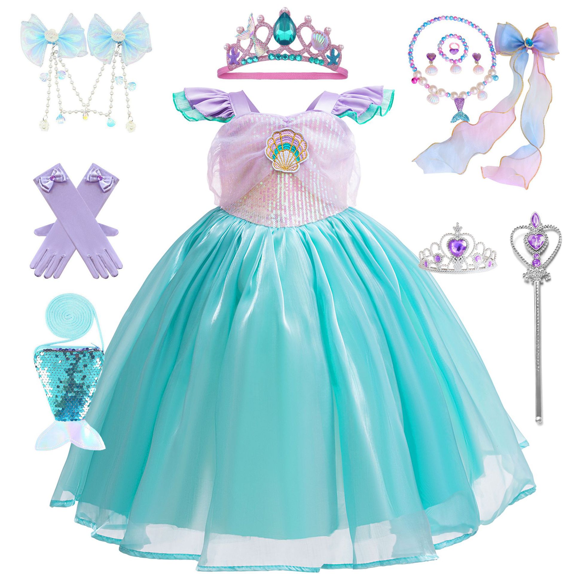 strapless open back dress Magical Mermaid Luxe Princess Birthday Party Dress  Fox Baby & Co