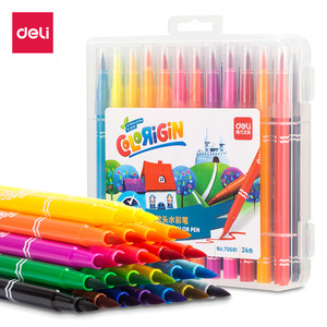 Deli Colorigin Soft Tip Watercolor Pens 24 Colors Washable For Children And Students Drawing Sketching - Product Image 1
