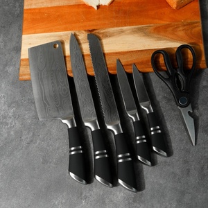 Ensemble de 7 couteaux de cuisine professionnels en acier inoxydable, couteaux de chef avec manche creux, ensemble de couteaux de cuisine avec bloc - Product Image 5