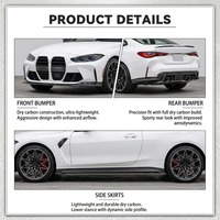 Paket Konversi Body Kit Narrow Body dengan Bumper Depan Belakang, Side Skirt, dan Grille untuk BMW Seri 4 G22 G23 2021-2025 Upgrade ke Gaya M4