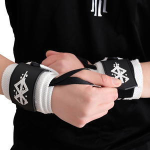 สายรัดข้อมือยกน้ำหนักแบบมีห่วงนิ้วโป้ง พร้อมโลโก้สั่งทำพิเศษ สำหรับออกกำลังกาย ฟิตเนส ระบายอากาศได้ดี ช่วยพยุงข้อมือ - Product Image 6