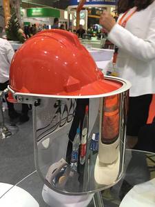 Casco cómodo de grado industrial con visera transparente y equipo de protección de sombrero de copa amarillo para entornos de trabajo de alto riesgo - Product Image 5