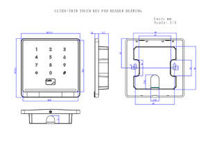 Lecteur de cartes RFID à double fréquence 13,56 MHz, écran tactile ultra-fin, cryptage CPU, vente chaude 2026, pour la sécurité - Product Image 4