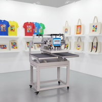 Presse à chaud infrarouge double station coulissante verticale YA-6040C pour le positionnement et la personnalisation de motifs sur tissus multicolores