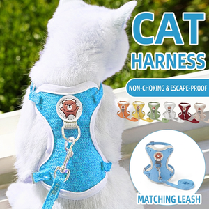 Harnais pour chien rembourré en forme de X, réglable, en polyester, avec laisse pour chiens de petite, moyenne et grande taille - Product Image 1