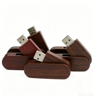 Flashdisk USB 2.0 Kayu Custom Pribadi dengan Logo Cetak, Portabel untuk Bisnis, Grosir
