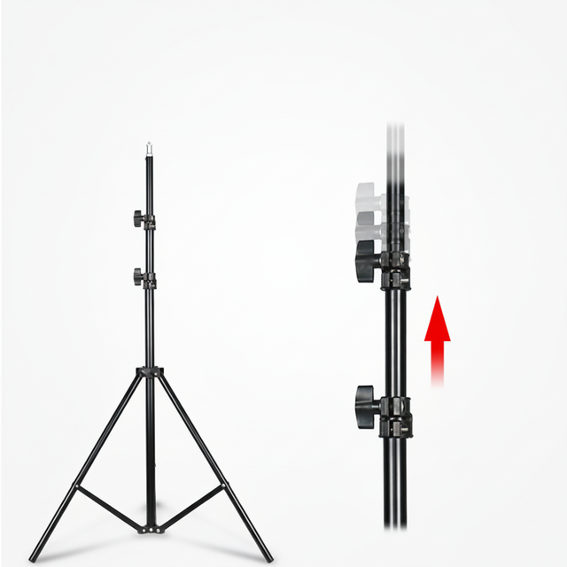 210cm Professional Iron Multi-functional Adjustable Video Photography Tripod Stand Portable Foldable Design for Phone Camera