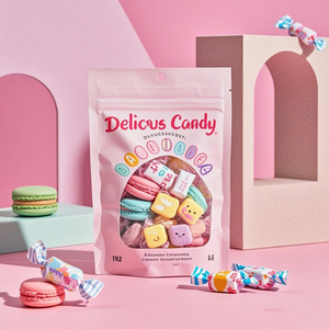 Tùy chỉnh nhiệt con dấu đứng lên túi dây kéo túi Mylar cho kẹo thuận tiện và bền - Product Image 1