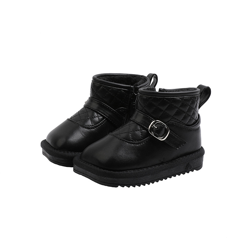 Shangzhou OEM Chaussures; Большие размеры En Cuir Pour Enfant Зимний Детский пуховик высокого качества кожаные детские сапоги