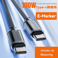 Cable de Datos USB-C con Cubierta de Aleación de Aluminio y Revestimiento de PVC Trenzado, Carga Rápida 3A, 2m, Tipo-C a Tipo-C, para Teléfono Móvil y Tableta