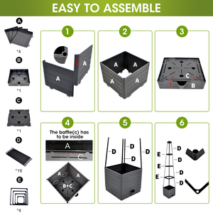 Macetas y jardineras de riego de autoabastecimiento con enrejado trepador para caja de jardín y hogar - Product Image 6