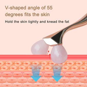 <span class=keywords><strong>Rouleau</strong></span> de massage facial en <span class=keywords><strong>quartz</strong></span> rose naturel en forme de Y, outil de soin de la peau pour le visage, les yeux et le cou, service OEM ODM personnalisé - Product Image 6