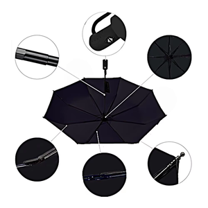 Ovida Personnalisé Imprimé Minimaliste Polyester Poignée En Plastique En Gros 3 sections Étanche Automatique <span class=keywords><strong>Parapluie</strong></span> Pliant - Product Image 2