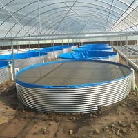 Vente flash : bassin rond pour l'élevage commercial de poissons, structure en acier galvanisé, taille personnalisée, SYGH - bassin pour usage agricole