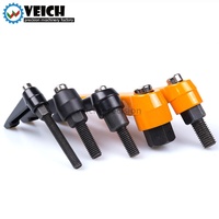 VCN929 M5 ~ M16 Bouton réglable en acier noir/orange Filetage femelle Poignée de machine de serrage avec levier Opter pour la qualité et le style